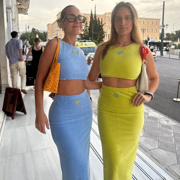 NWT Strawberry Milk Mob, Two-Piece Set, Blue, M - Picture 3 of 5